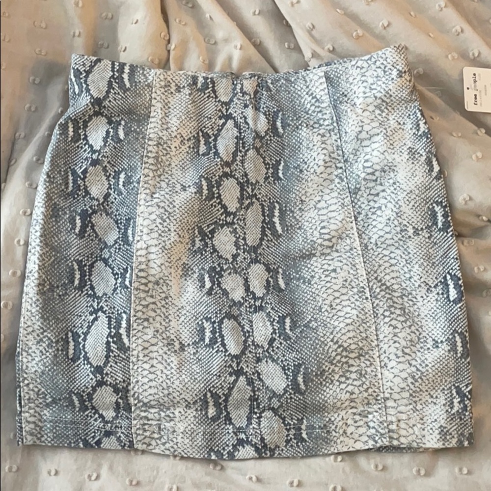 Free People Snakeskin Skirt